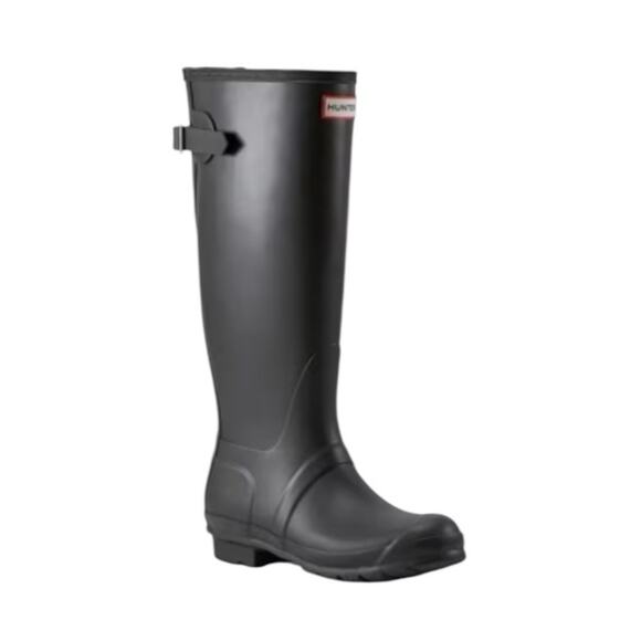 Hunter Matte Black Tall Knee Rubber Boots size 9 - Picture 1 of 11